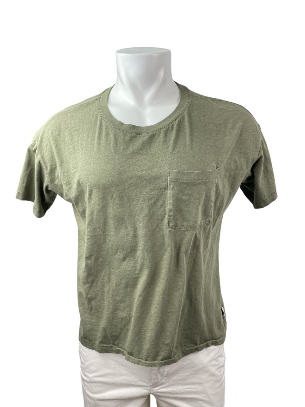 UpWest Men's Green Crew Neck Short Sleeve Basic Jersey Pocket Tee T-Shirt Top S